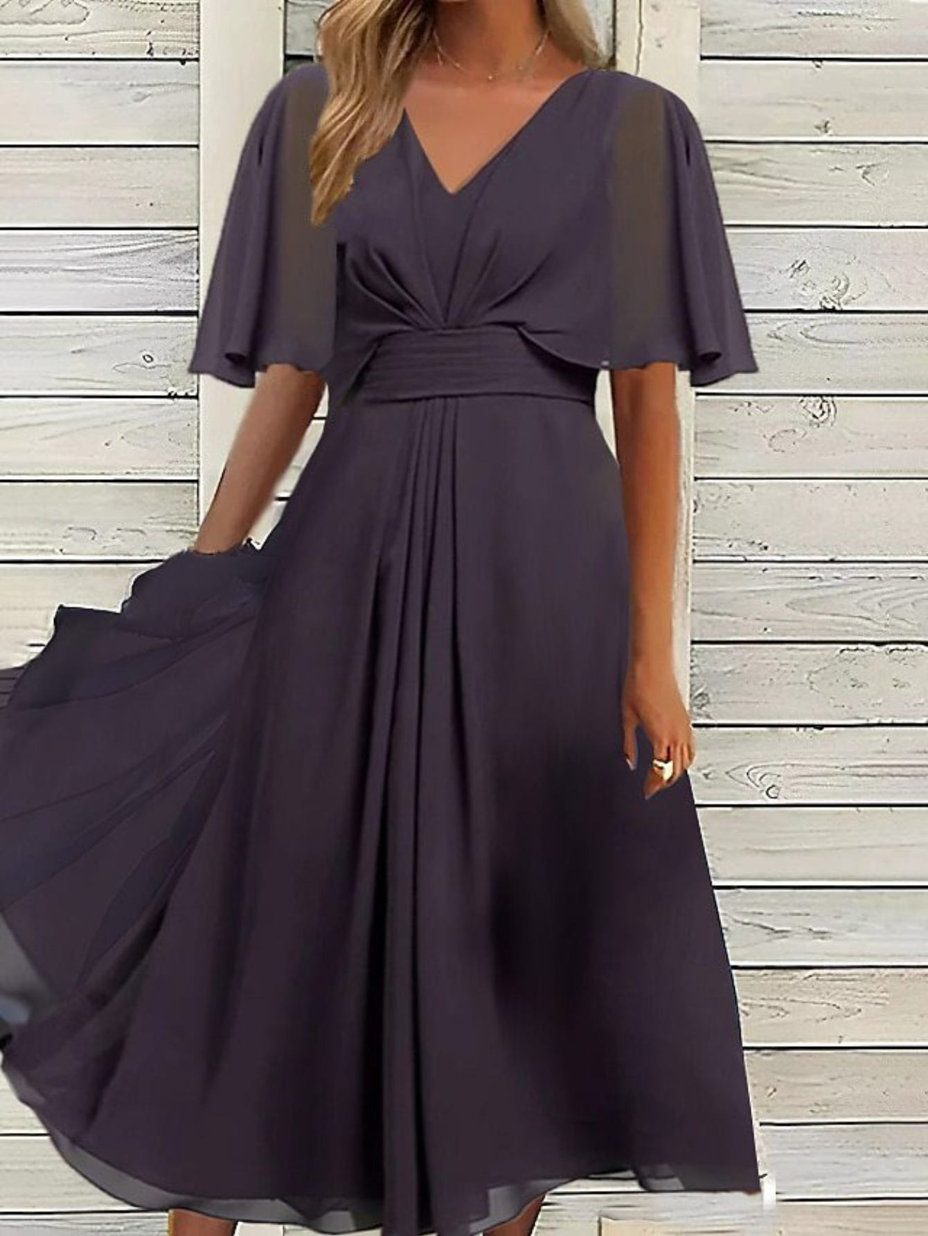 flattering empire waist dresses sold on Temu United States