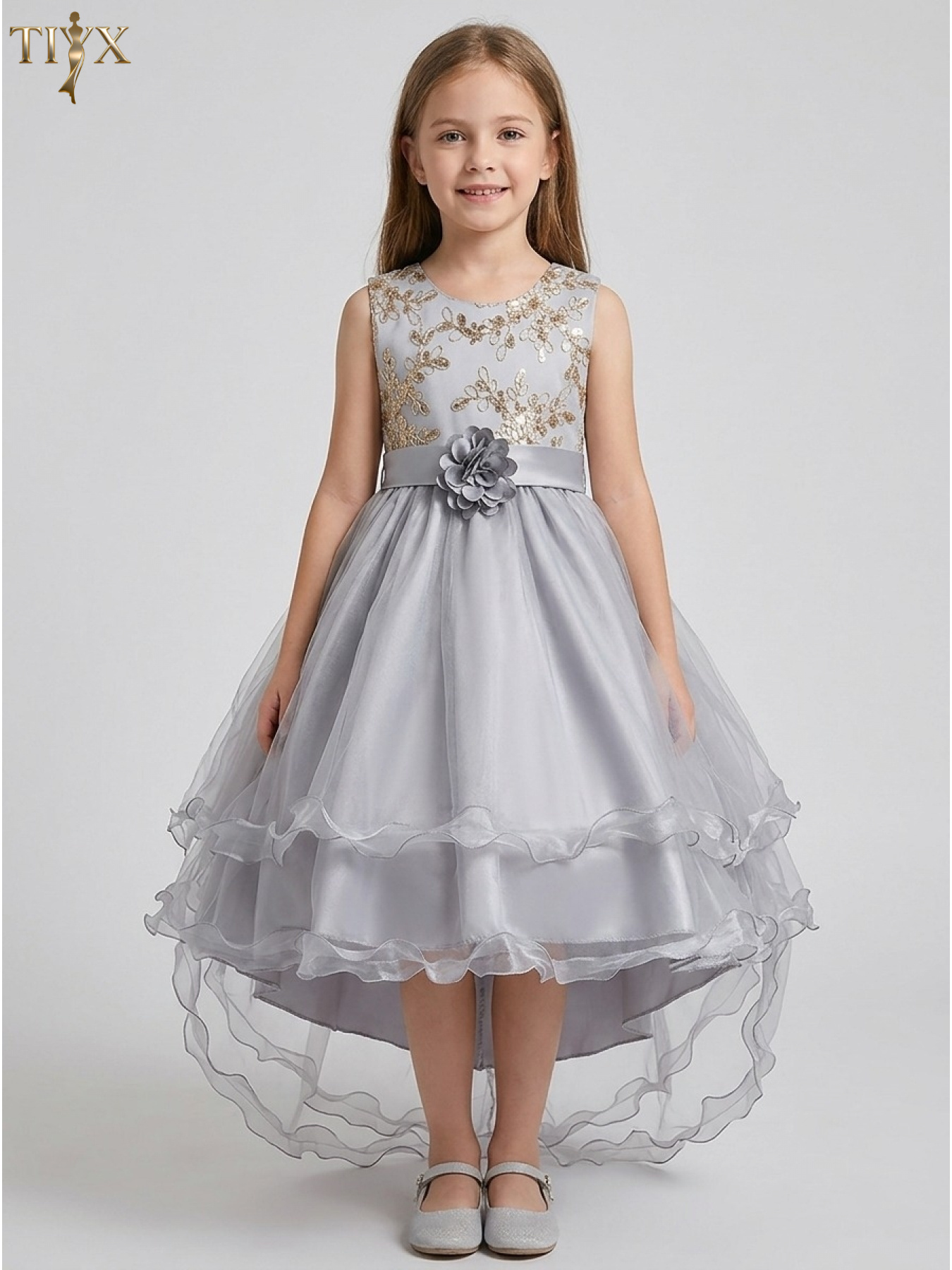 silver dress for girls sold on Temu United States