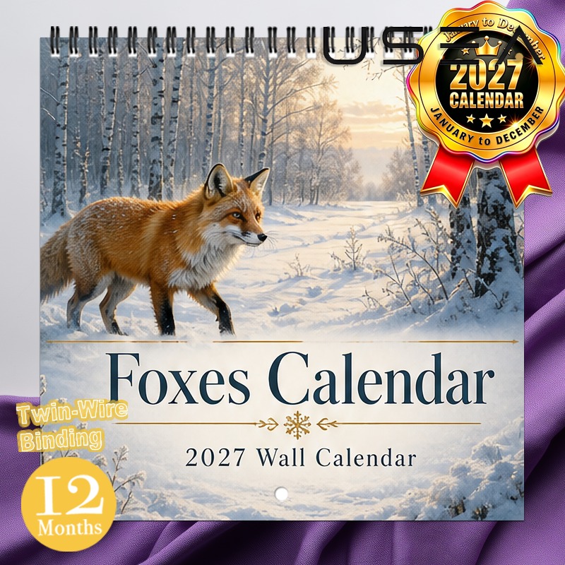 TEMU Calendrier Mural 2027 Calendrier Mural 2027, Organisateur Annuel 12 Mois avec Reliure Spirale Double , Calendrier Carré Suspendu 8,3x8,3 Pouces,