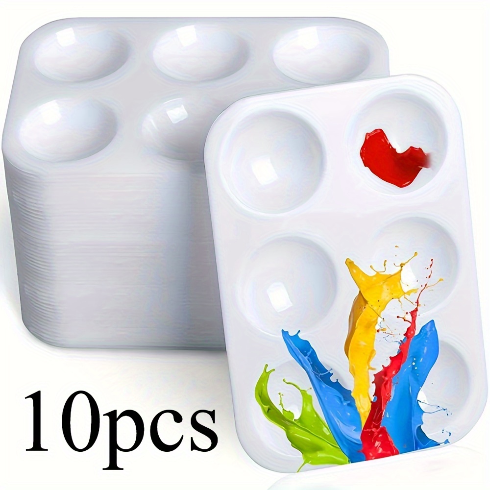 E-shop Weißes Künstlerpaletten-Set, 10/20 Stück - für Aquarellmalerei - Ein hochwertiges Kunstbedarfset zum Schaffen von Meisterwerken
