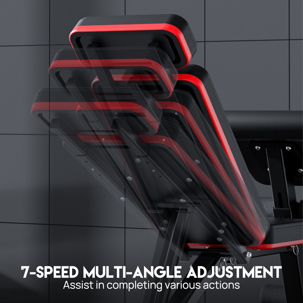 PORIYA Foldable Gym Weight Bench Dumbbell Bench w/ Leg Lift Home Gym Storage, Ideal for small spaces