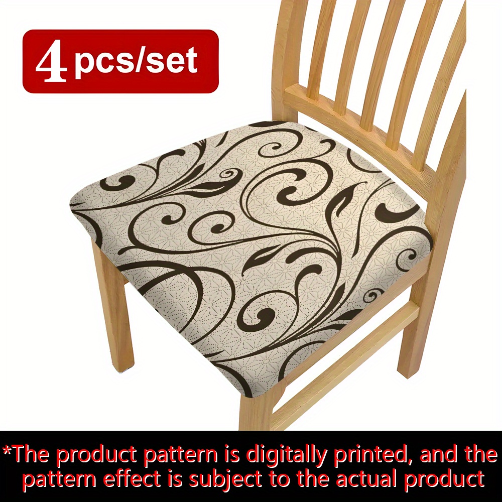 TEMU 2/4/6pcs New High-end Fashion Cushion Cover, Retro Elegant Print Series Cushion Cover, Decorative Chair, Protective Chair Supplies, Suitable For