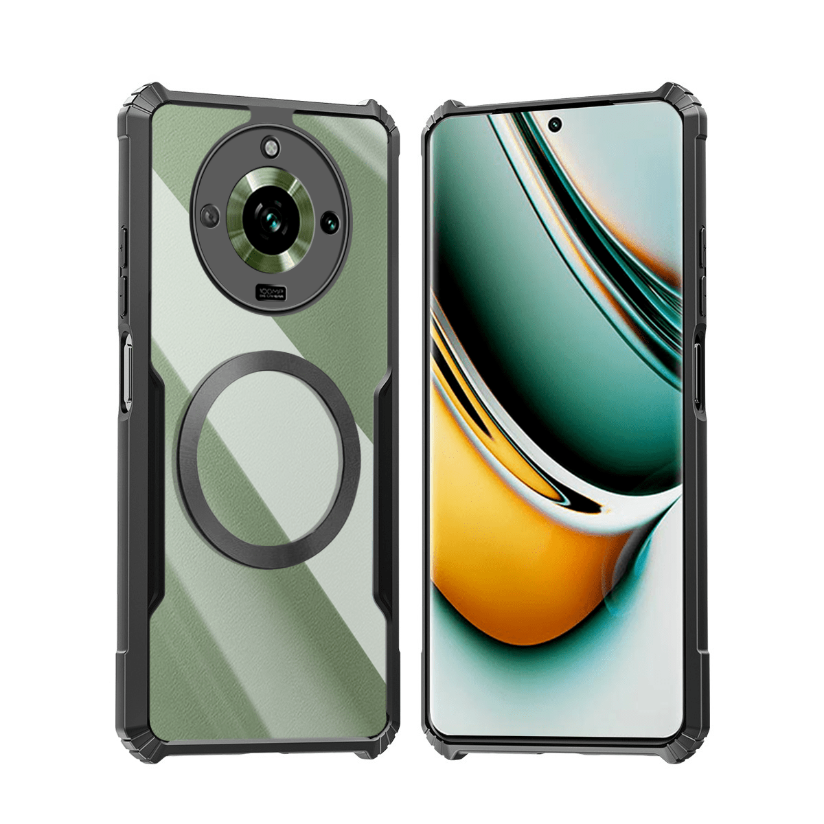 TEMU Custodia per telefono - Cover per Realme 11 Pro+ 5G con magnetica, materiale antiurto e retro in acrilico per la protezione della fotocamera