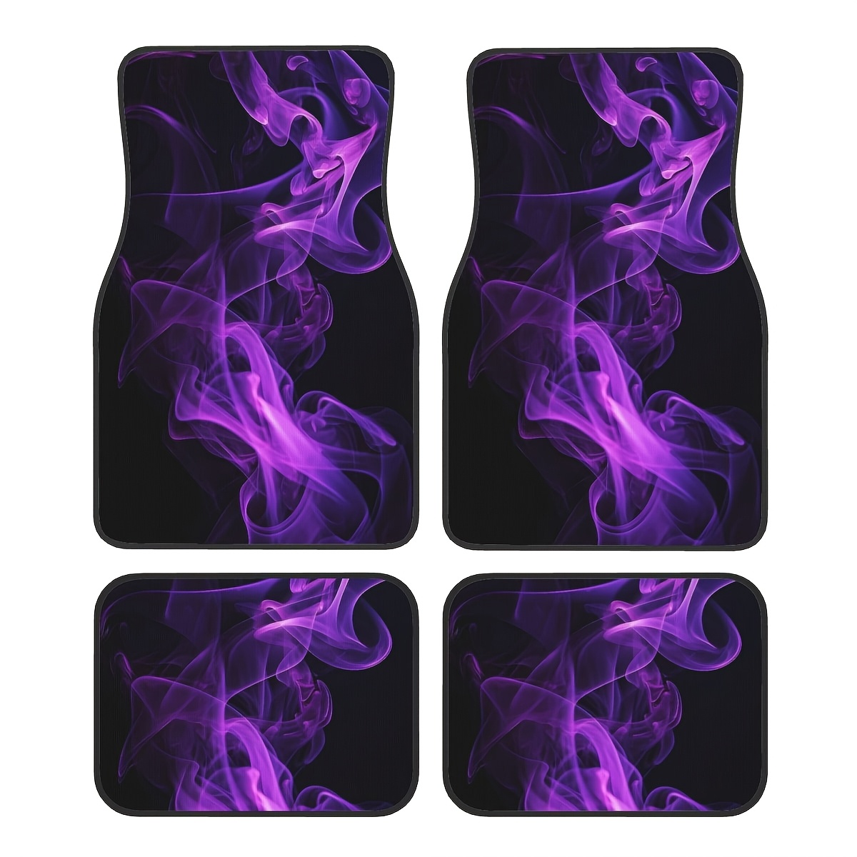 TEMU 4pcs Floor Mats- Full Coverage Car Mats, Elegant Pattern, Heavy-duty - Fit For Sedans, Suvs, Trucks- Ideal Car Interior Accessories Gift For