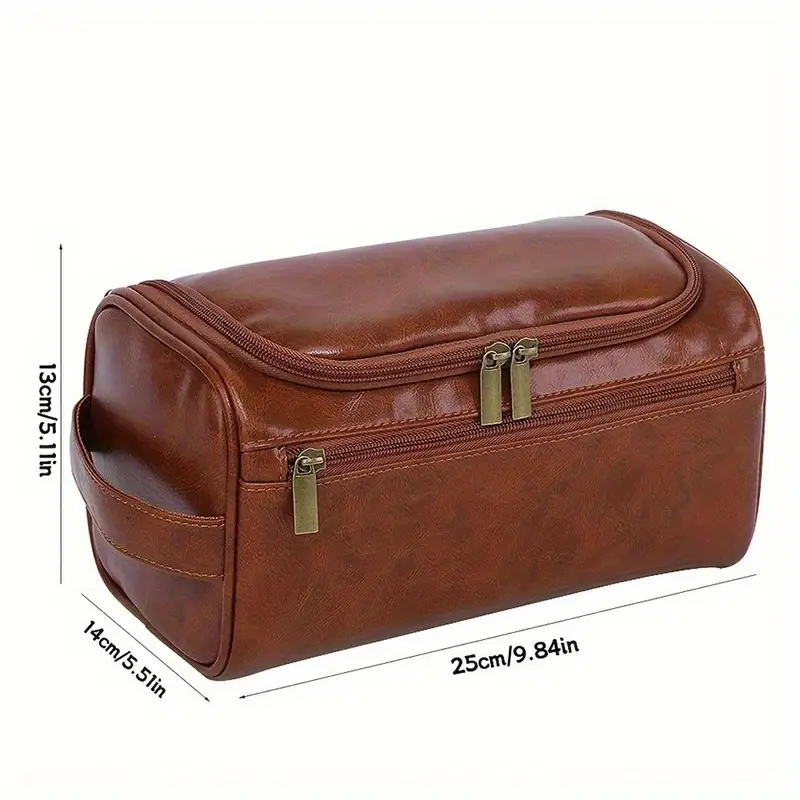 personalized mens makeup bag with custom name text   organizer case   hardware zipper closure durable polyester makeup storage for men ideal groomsmen christmas makeup Product details 0