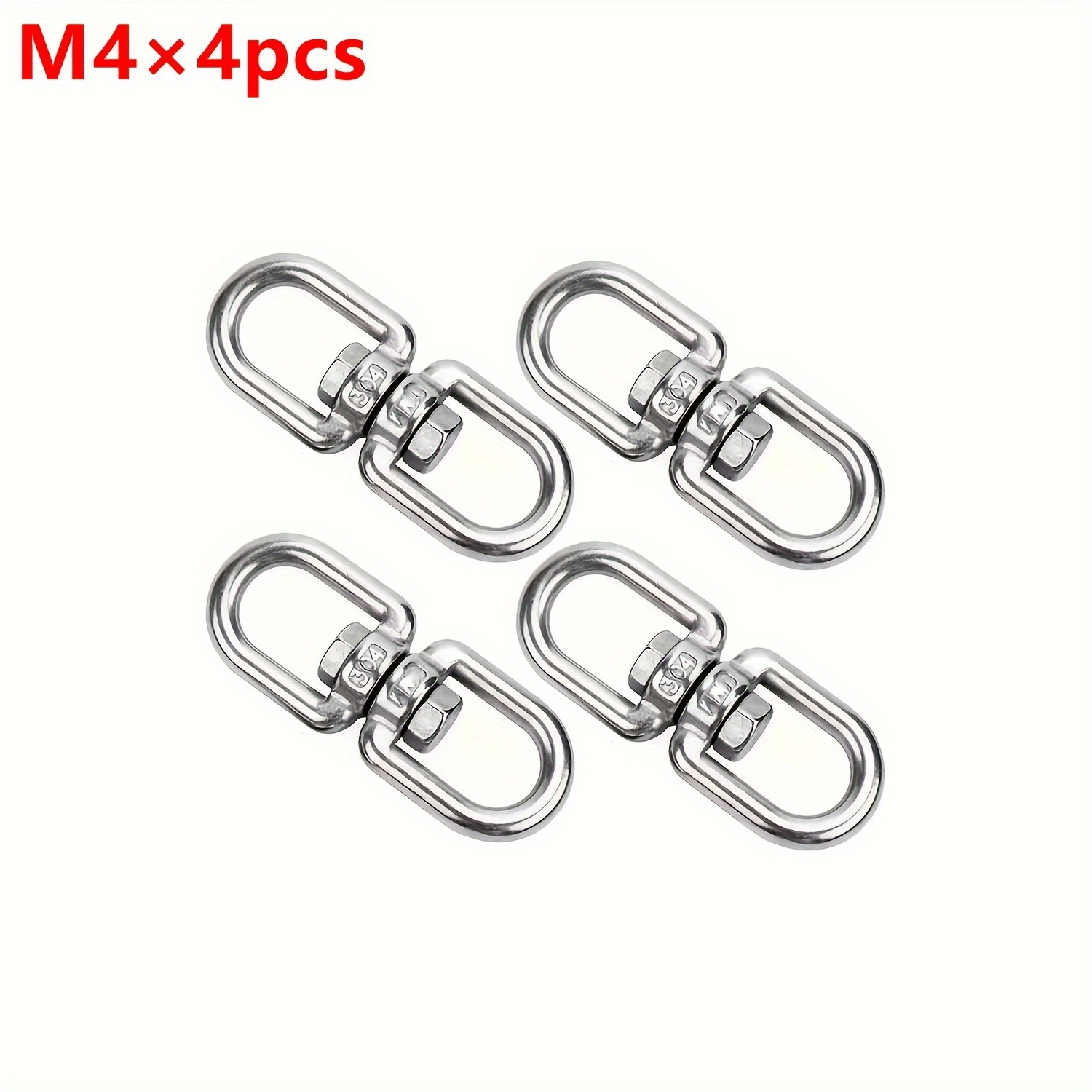 TEMU 4 pezzi Anello di connessione a forma di 8 in acciaio inossidabile 304, dimensioni M4/M5/M6/M8/M10, Anello universale, Anello di connessione a