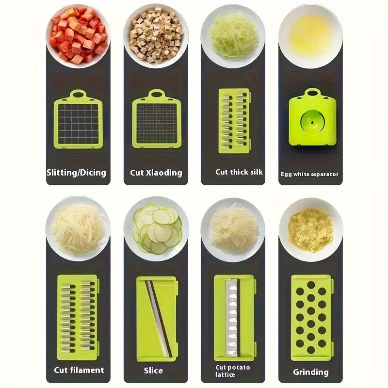 1pc   16 in 1 multifunctional vegetable chopper professional onion dicer with food processor attachment kitchen cutter with container food contact safe details 5