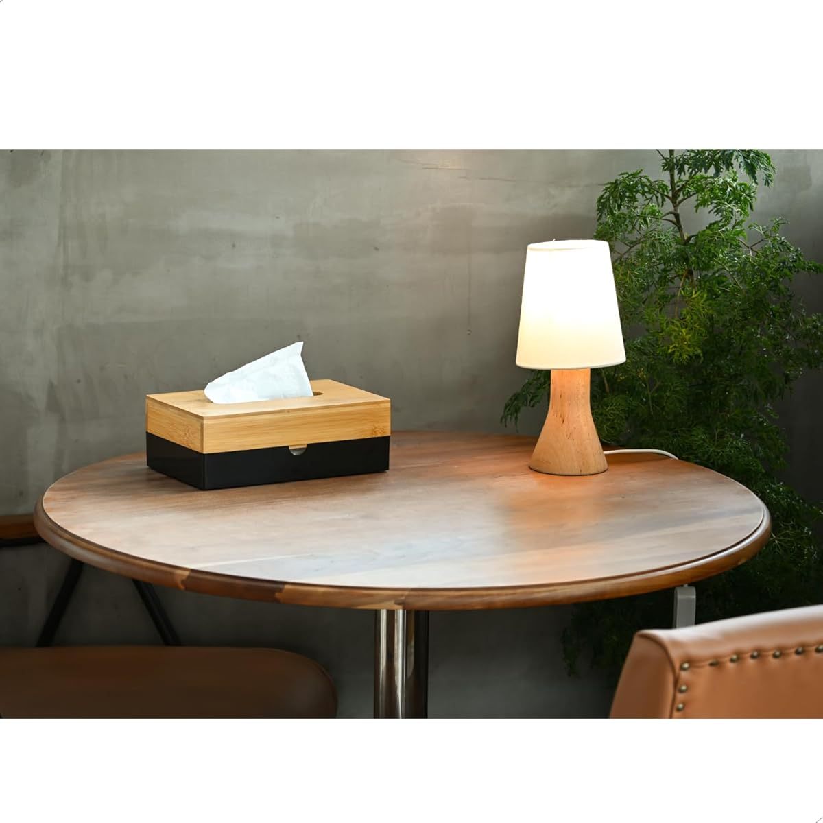 bamboo tissue box cover modern minimalist bathroom living room office decor space saving rectangular tissue holder compatible with standard tissues   decoration organizer bathroom decor and accessories natural texture   durable construction contemporary design material interior designers Product details 4