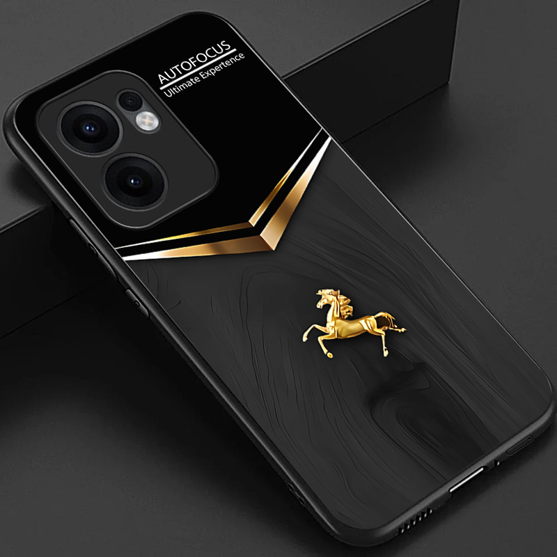 TEMU Phone Case - Case For Oppo Reno14 F 5g Reno 14f Reno14f Phone Case, And Pattern Stylish Glossy Glass Back Cover Gift