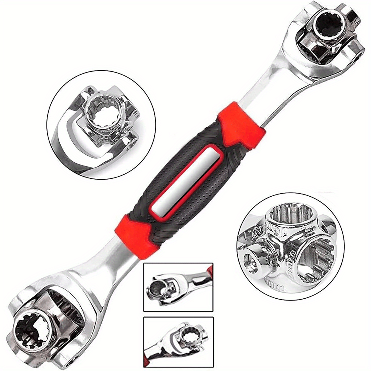 48 in 1 wrench with 360 rotating head stainless steel socket tool for home car repair ergonomic non slip handle fits standard metric bolts 8mm to 13mm versatile wrench tool handling stainless steel tool adjustable wrench details 4