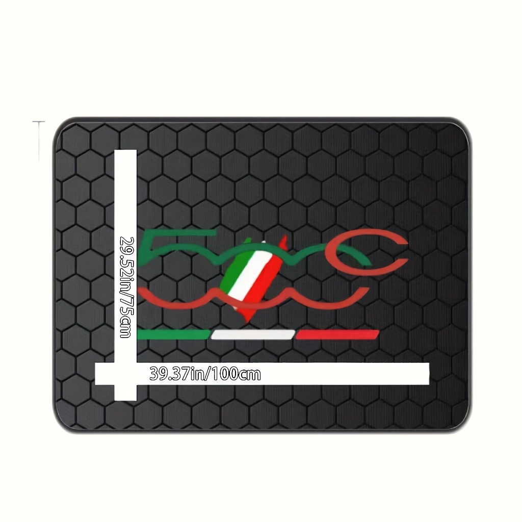TEMU Tappetino per bagagliaio auto con stampa vintage per Fiat - 1 pz, materiale durevole, agli animali domestici, facile da pulire, design vintage,
