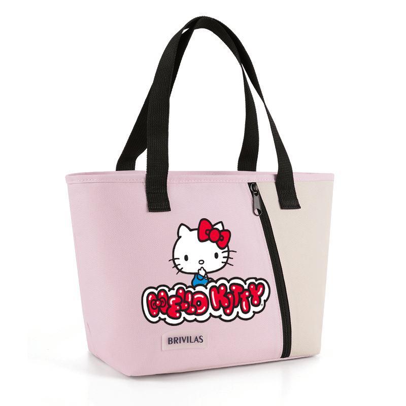 

Pour isolée Hello Kitty, sac à déjeuner portable de grande avec fermeture à glissière, nylon, lavage à / , sac à bandoulière pour , SANRIO