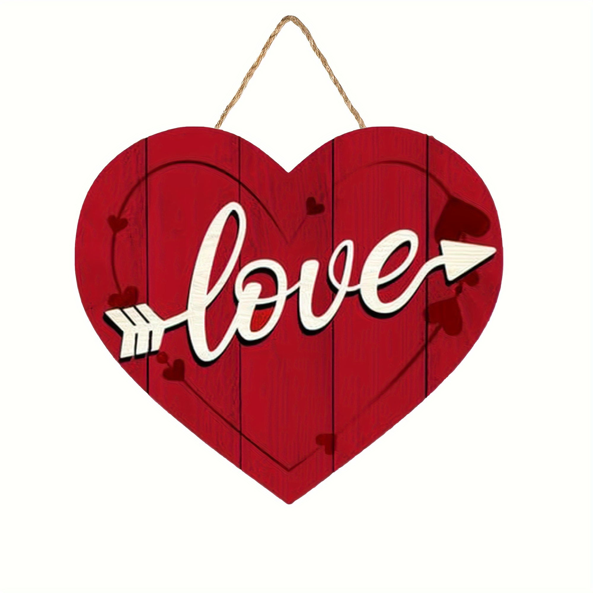 

1pc 2d Flat Wall Hanging, Valentine's Day Wooden Door Sign Decoration, Hanging Sign Happy Valentine's Day Wall Sign, Used For Wedding Window Bedroom Decoration Indoor Outdoor