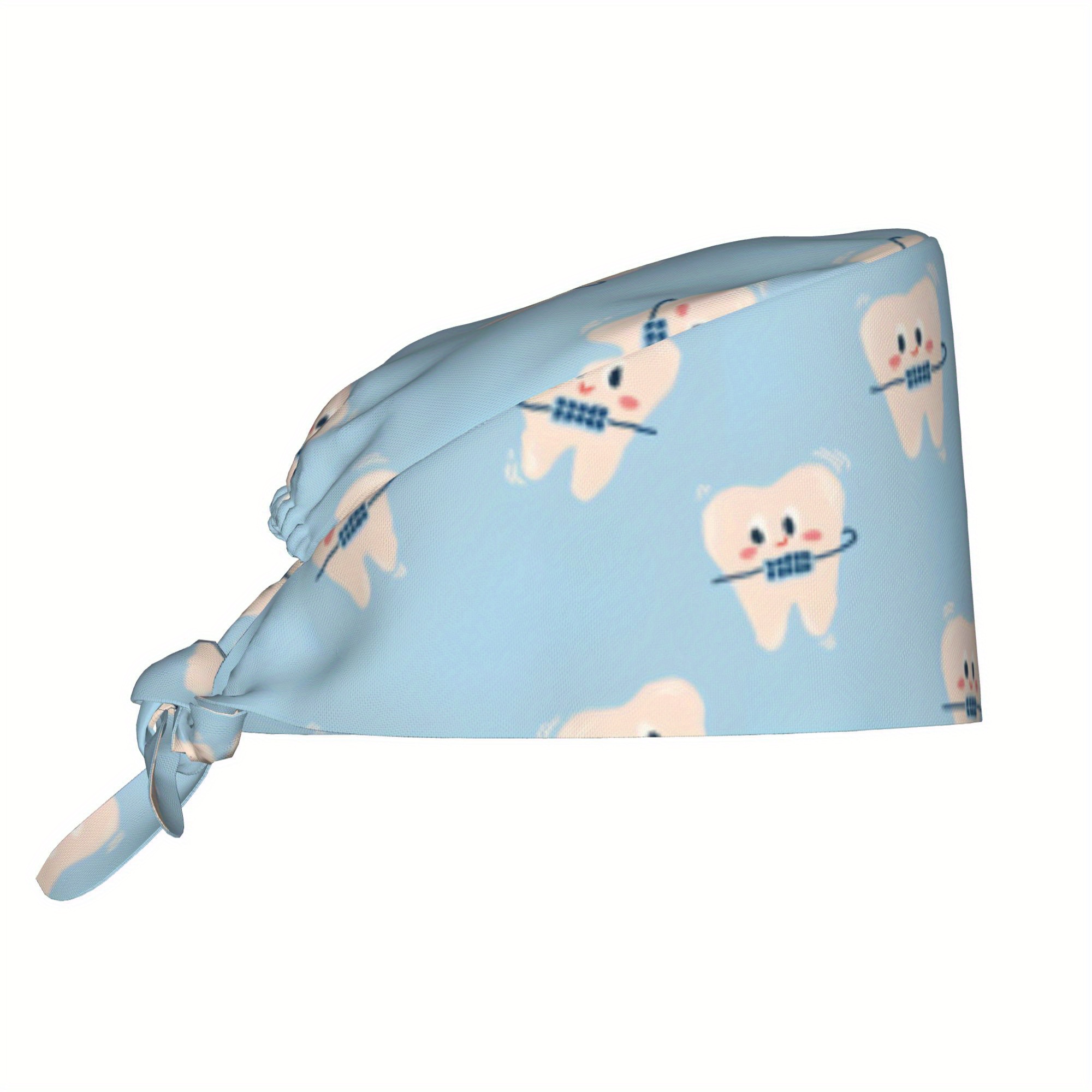 TEMU 1 Stylish Printed For Men And Women - A Lightweight Adjustable Skull With A Tie-, Suitable For Nurses, Doctors, And Chefs. Father's Day, , And