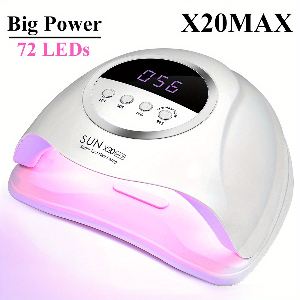 

Uv Led Nail Lamp, 72 Led Beads Quick-drying Nail Light With 4 Timers, , Professional Nail Dryer For Use, Plastic, Unscented, Usb Powered, Nail Art Tool (adapter Not Included)