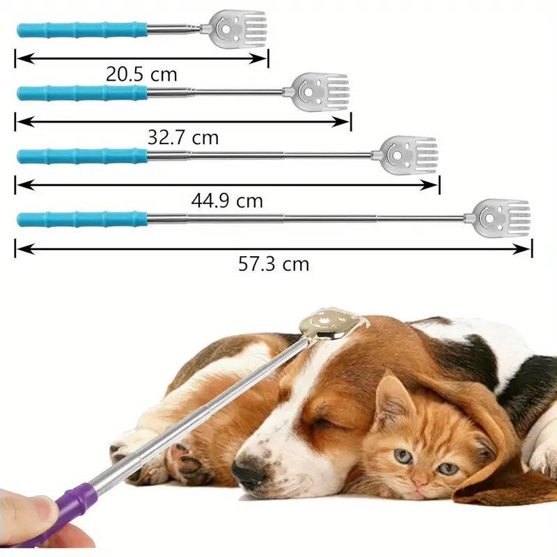 5 pack telescoping back scratchers portable extendable metal soft rubber back massager with ergonomic handles for adults kids dogs promotes hand body relaxation circulation circulation support back massager for back soft rubber handles Product details 0