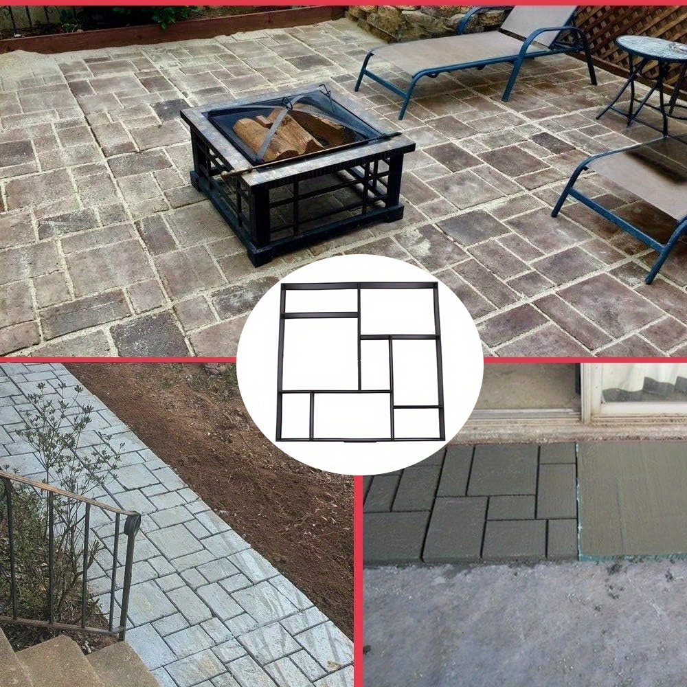 DIY Square Paving Mould – Plastic Cobblestone Concrete Path Maker For Garden Landscaping (30cm X 30cm)