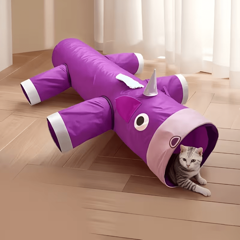 Magic Mewnicorn Multi Cat Tunnel for Boredom Relief