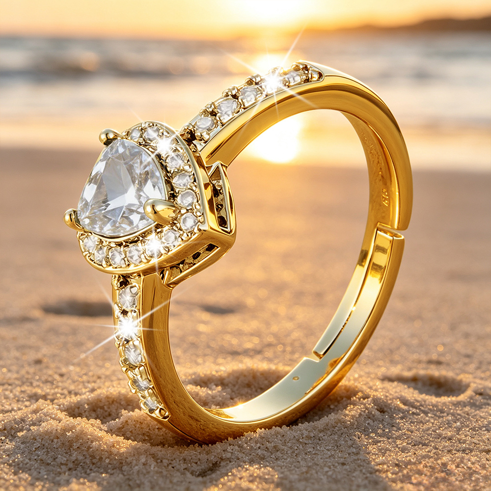 Women's High-Quality Golden Open Ring, Hypoallergenic & Versatile