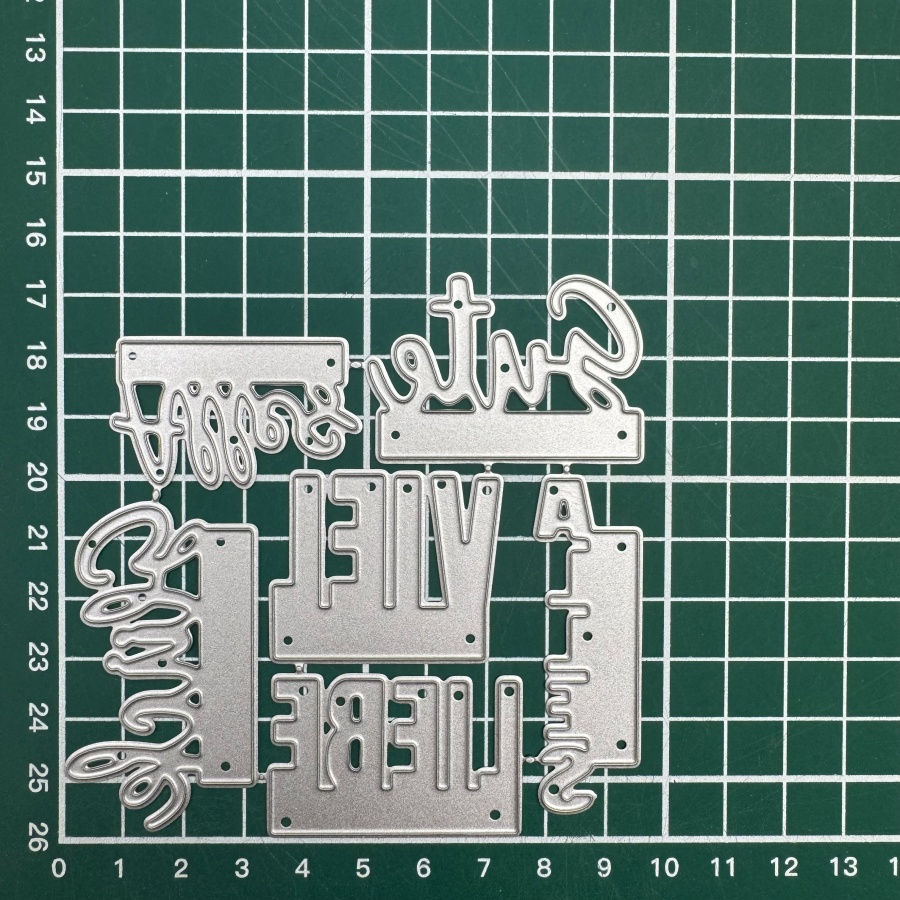 E-shop Neuankunft Englische Phrasen-Stanzformen für DIY Scrapbooking & Kartenherstellung - Stanzformen mit gängigen Phrasen (Handlungs-/Aktionswörter)