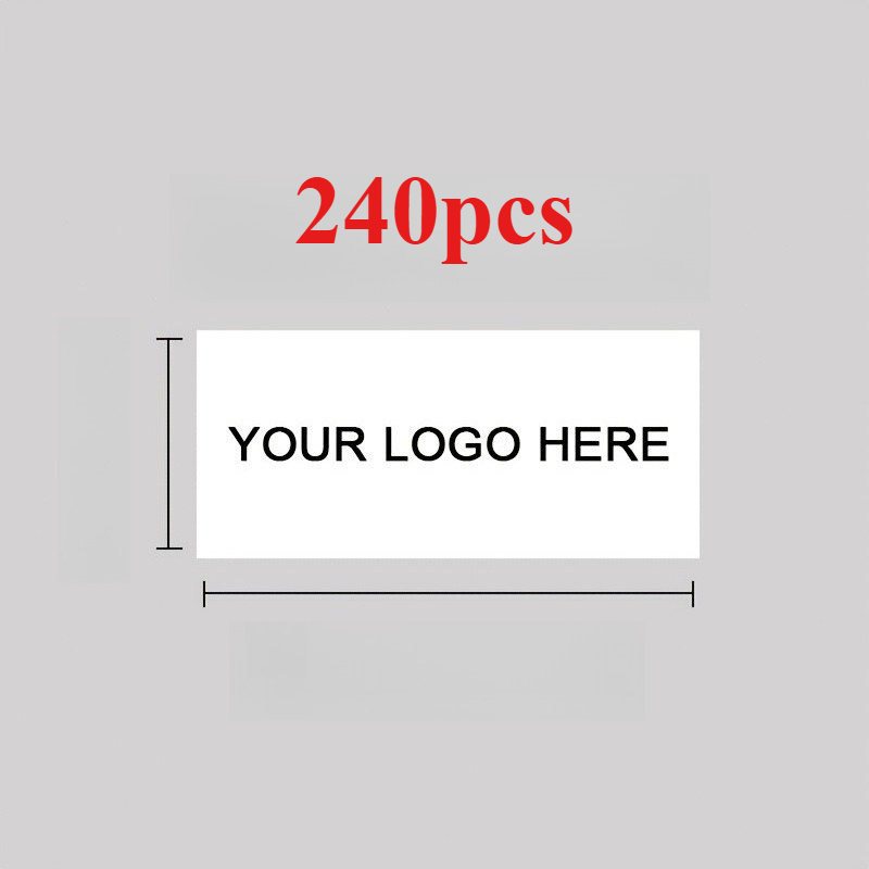 TEMU Personalized Custom Rectangle Stickers, 80/160/240pcs - High-quality Stickers, Your Own Personalized Text, Image, Logo, Photo, Suitable For