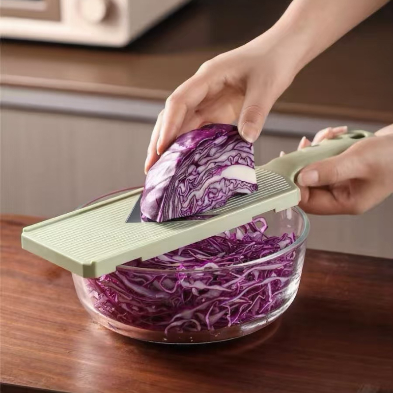 TEMU 1pc/2pcs Nouveau Hachoir à , Trancheuse, Coupe de V, Hachoir Manuel, Gadget de Cuisine, Éplucheur, Trancheuse à pour Salade