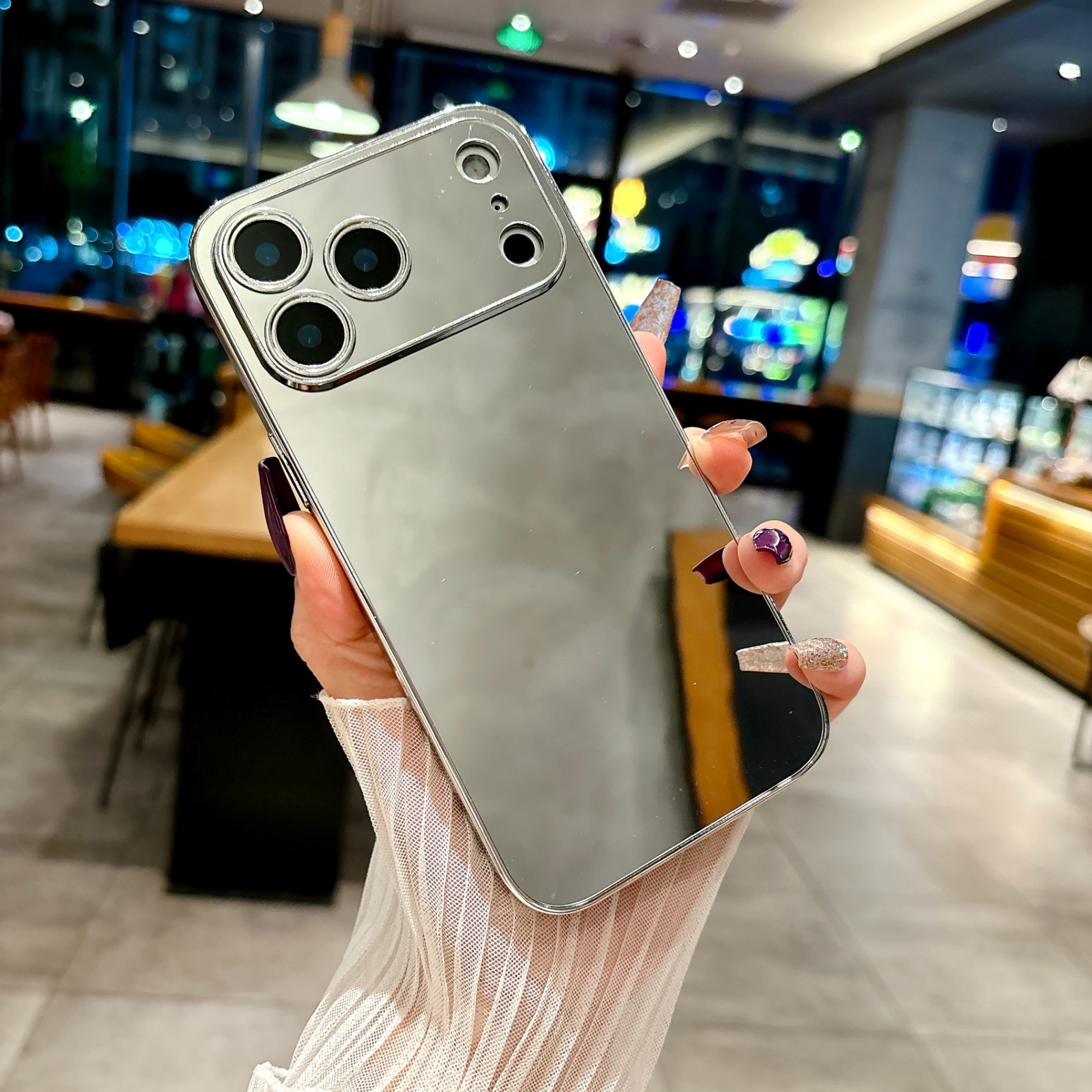 TEMU Phone Case: Makeup Mirror Suitable For 17 Pro Max Phone Case, 15 Pro New Model, Iphone 13 Premium, 14 Pro For Men And Women, 15, 16 , 16 Niche,