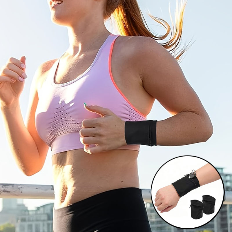 A Single Zipper Wristband Wallet, Great For Holding Key Cards, Designed For Everyone, Perfect For Running, Sports, And Hiking