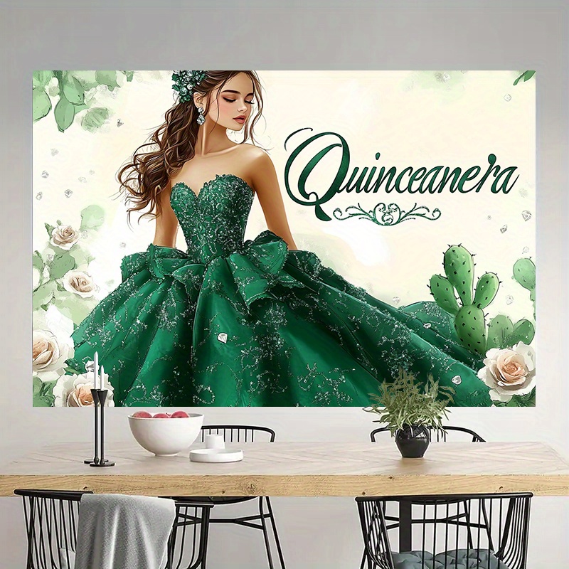 sachin and babi light blue dress Emerald Green Quince Dresses With Gold