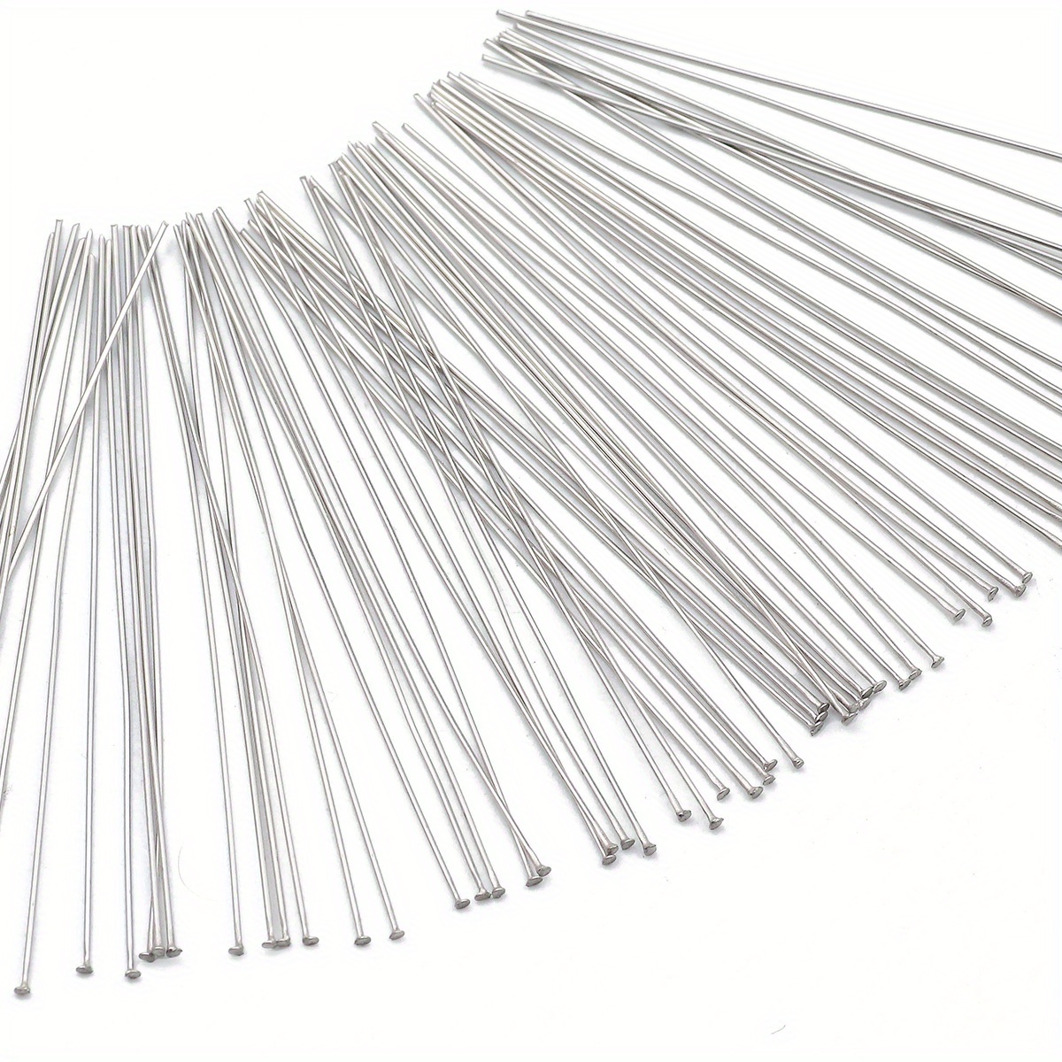 E-shop 400 Stück biegbare Edelstahl T-Pins Flachkopf Pins für Schmuckherstellung, Ohrringe, Armbänder, Halsketten Bastelbedarf