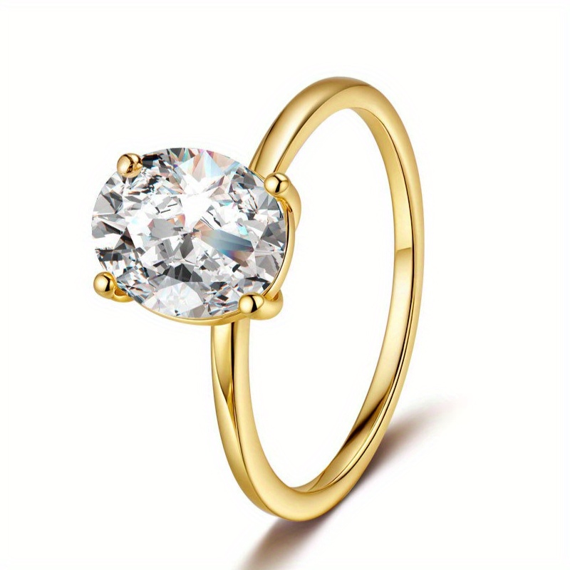 Women's 1/2/3 Carat Synthetic Moissanite Oval Ring
