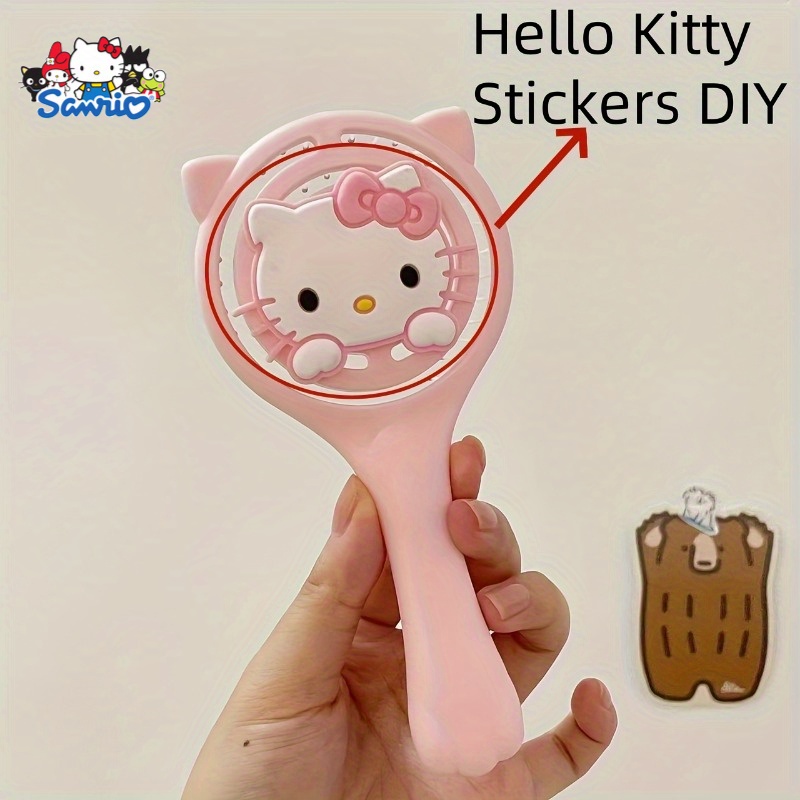 Image of 's A Hello Kitty Hairbrush, Cute Fluffy Makeup Massage Little Trumpet Comb With Abs Plastic Bristles, Suitable For Normal Hair Types, Perfect For Daily Use,