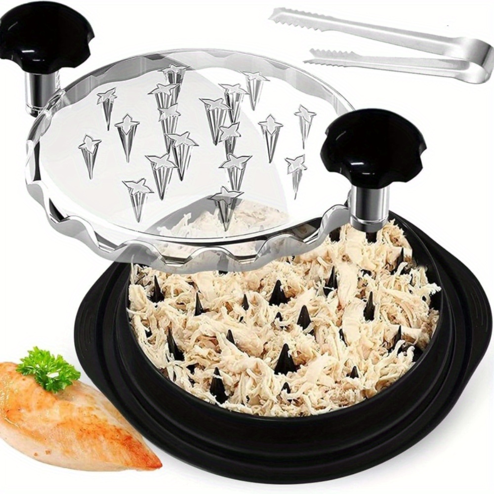 heavy duty manual meat   with ergonomic dual handles anti slip base bpa free large     tool transparent safety cover for bbq sandwiches stir fries easy clean kitchen gadget   versatile kitchenware durable plastic father gift