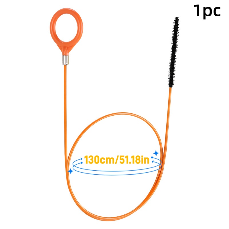 Install Ultra Long Stainless Steel Drain Pipe Cleaning Hook Nylon Coating - Suitable For Bathroom Sink, Bathtub, And Shower Drain Pipes