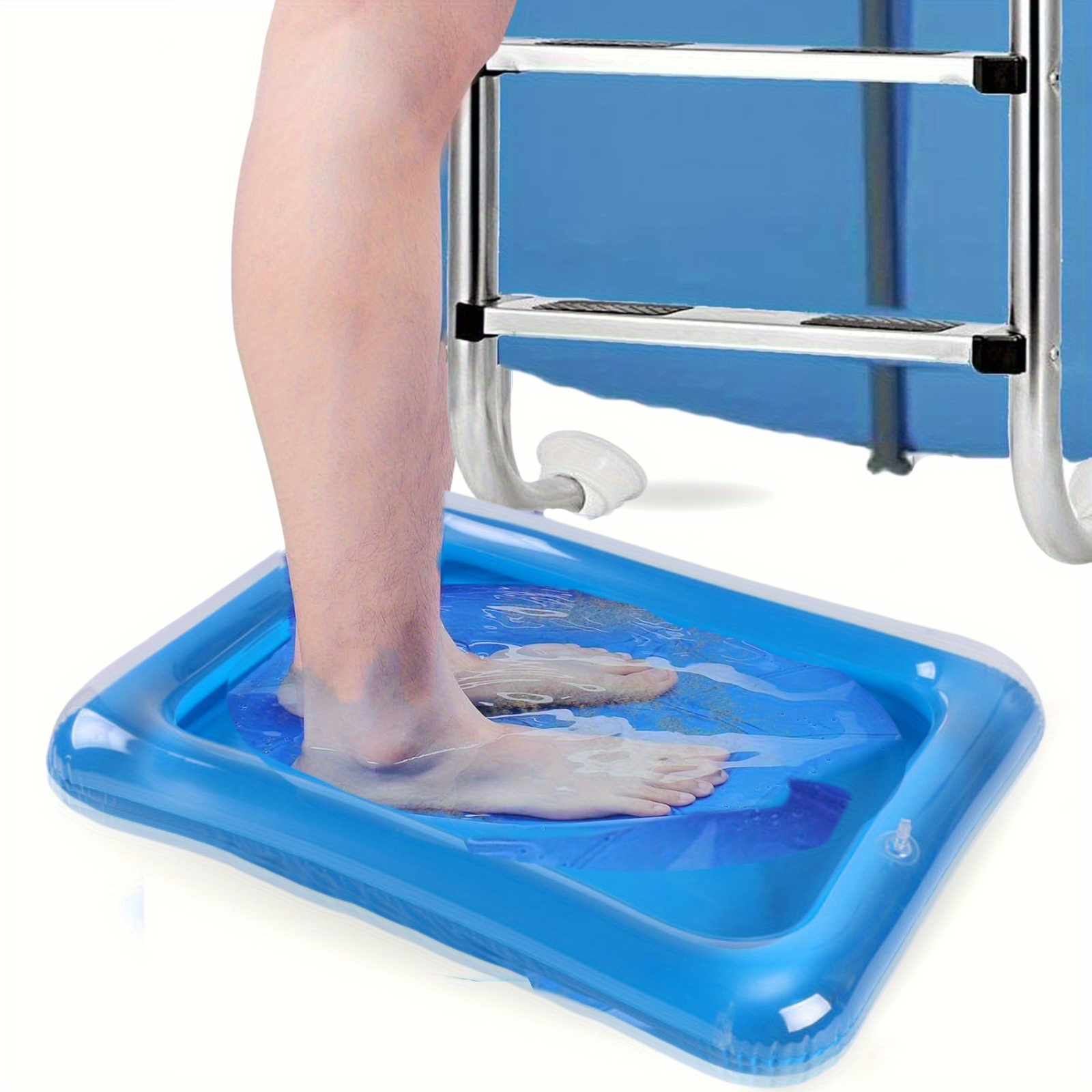 1pc pool cleaning basin portable and   pool cleaning basin random color essential above ground pool accessory for pre swim cleaning 60x45 cm blue footbath