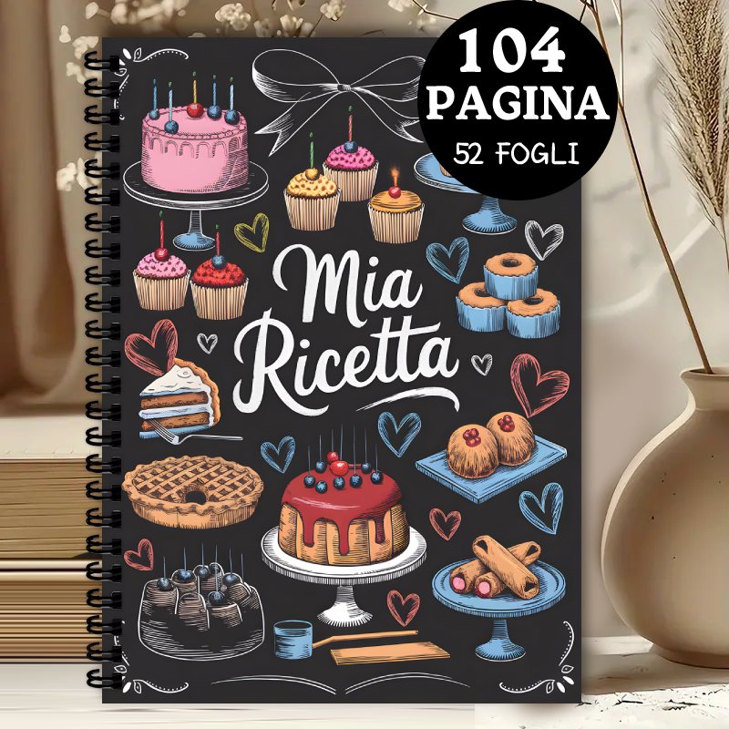 TEMU 1 pz, Libro di Ricette Italiane, 1 pz da Cucina a Spirale con 104 in , Regalo per Chef , le Tue Ricette Preferite nel Tuo , Design Dessert in