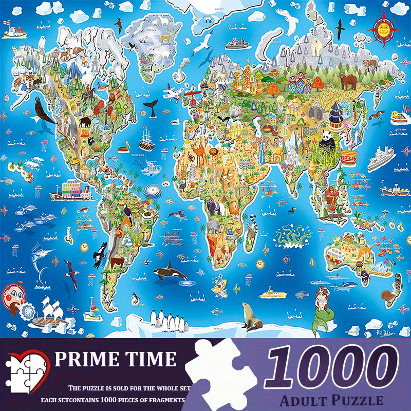 world map pattern paper puzzle 1000pcs large puzzle - Temu Oman
