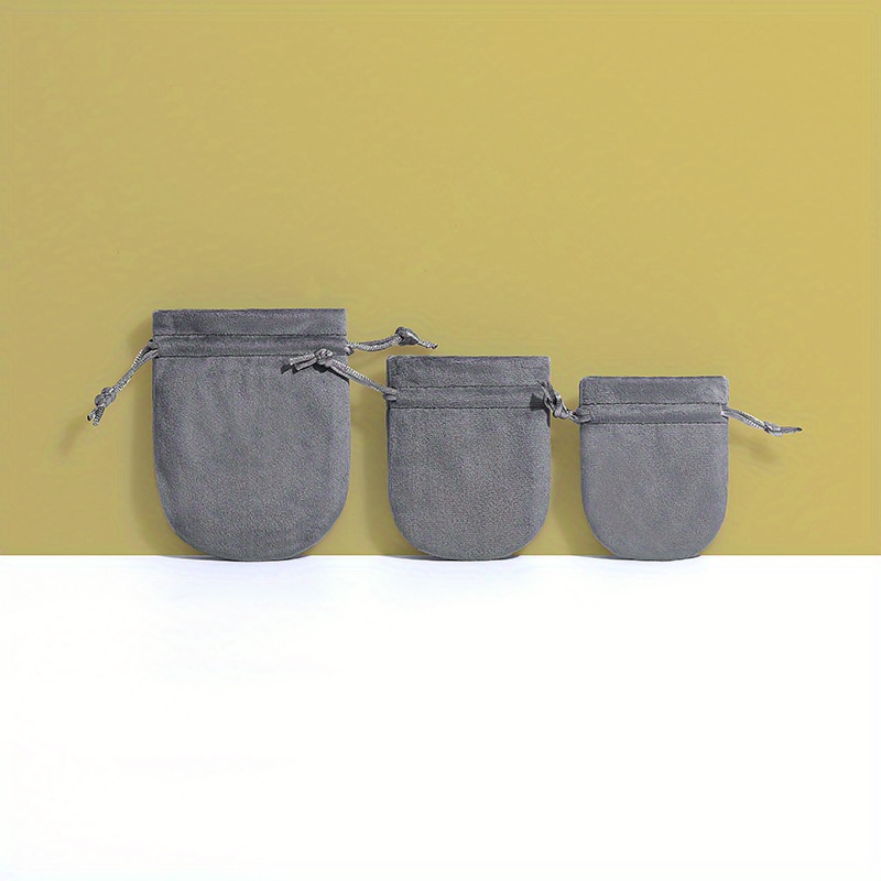 Custom 15/30/60 Oval Drawstring Flannel Jewelry Bags