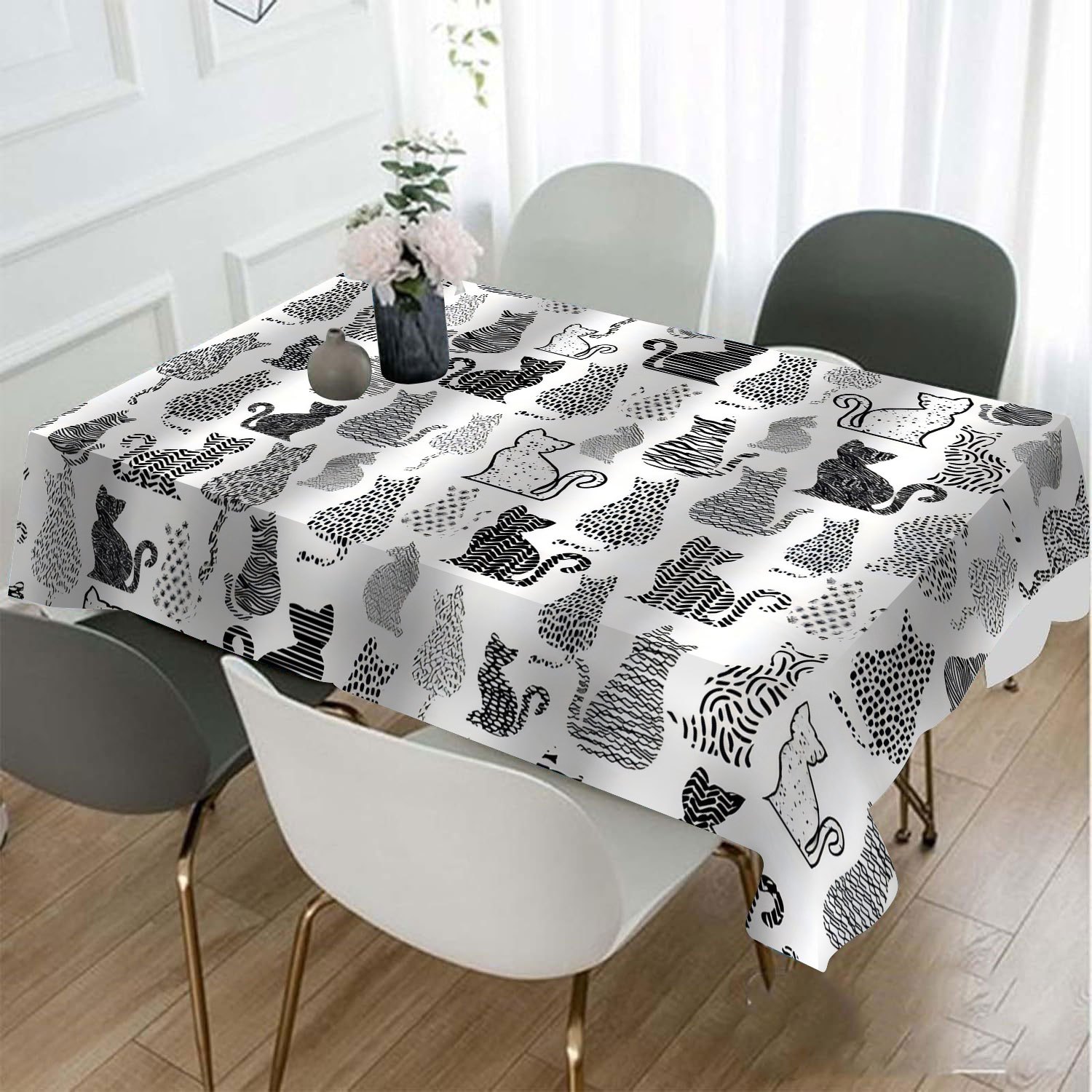 

Set de nappe au de , de table en tissé, housses de table rectangulaires antidérapantes, décoration de salle à , décoration de Noël