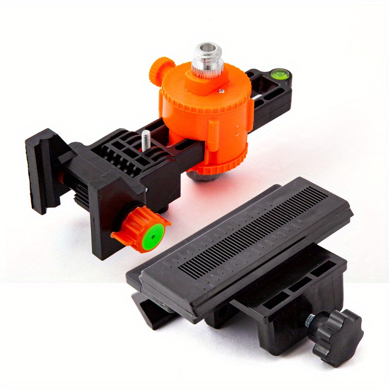 Precision Adjustable 360° Full Rotation Pan Head Laser Level Universal Mount Multi-functional Alignment Base With Bubble Spirit Quick Release Plate Engineering Construction Measurement Accessories
