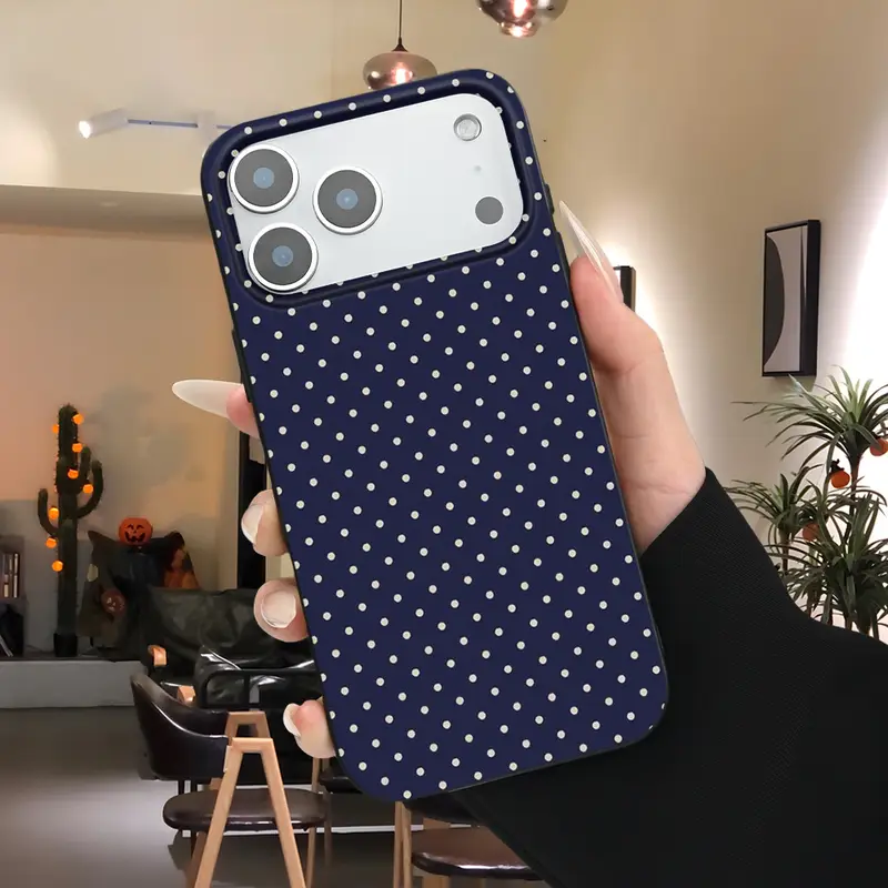 Phone case: Blue Polka Dots Minimalist Print Trendy Phone Case for iPhone 17*/ 17Pro/ Air/ 17 Anti-slip * Shockproof & Scratch-Resistant Full Protective Phone Cover for Women Compatible with iPhone 16 ... Phone case: Blue Polka Dots Minimalist Print Trendy Phone Case for iPhone 17*/ 17Pro/ Air/ 17 Anti-slip * Shockproof & Scratch-Resistant Full Protective Phone Cover for Women Compatible with iPhone 16 ...