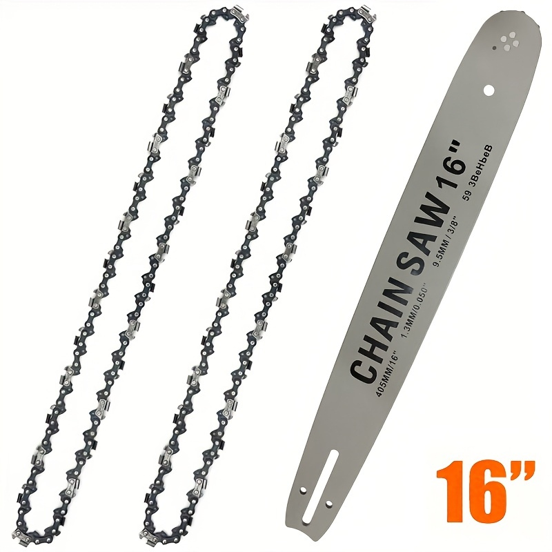 

16" Metal Chainsaw Saw Chain With Guide Rod And Hex Screwdriver, Parts For Chainsaw Maintenance And Repair