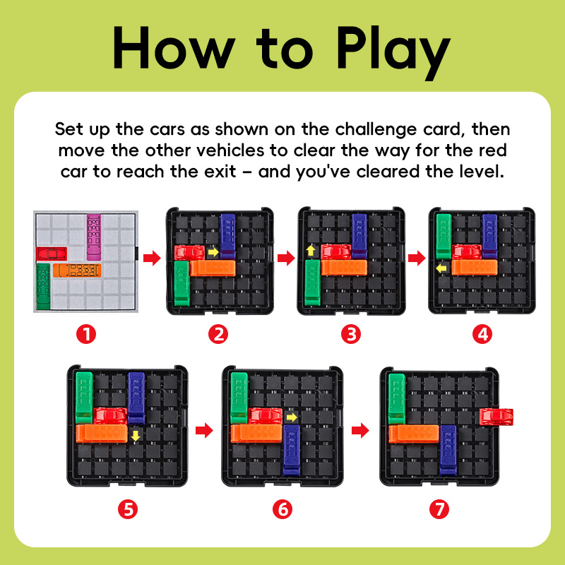 Parking Lot Maze Puzzle, 225-Car Guan Zhi Brain Teaser Challenge Game