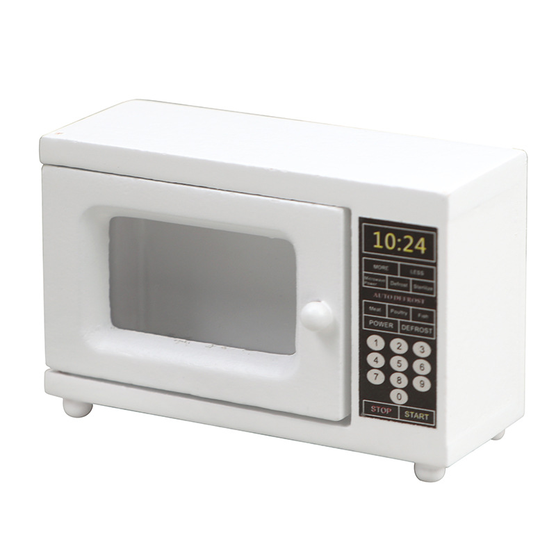 TEMU 1:12 Dollhouse Microwave Realistic Miniature Kitchen Appliance Mini Oven Dollhouse Furniture Accessory Tiny House Decor