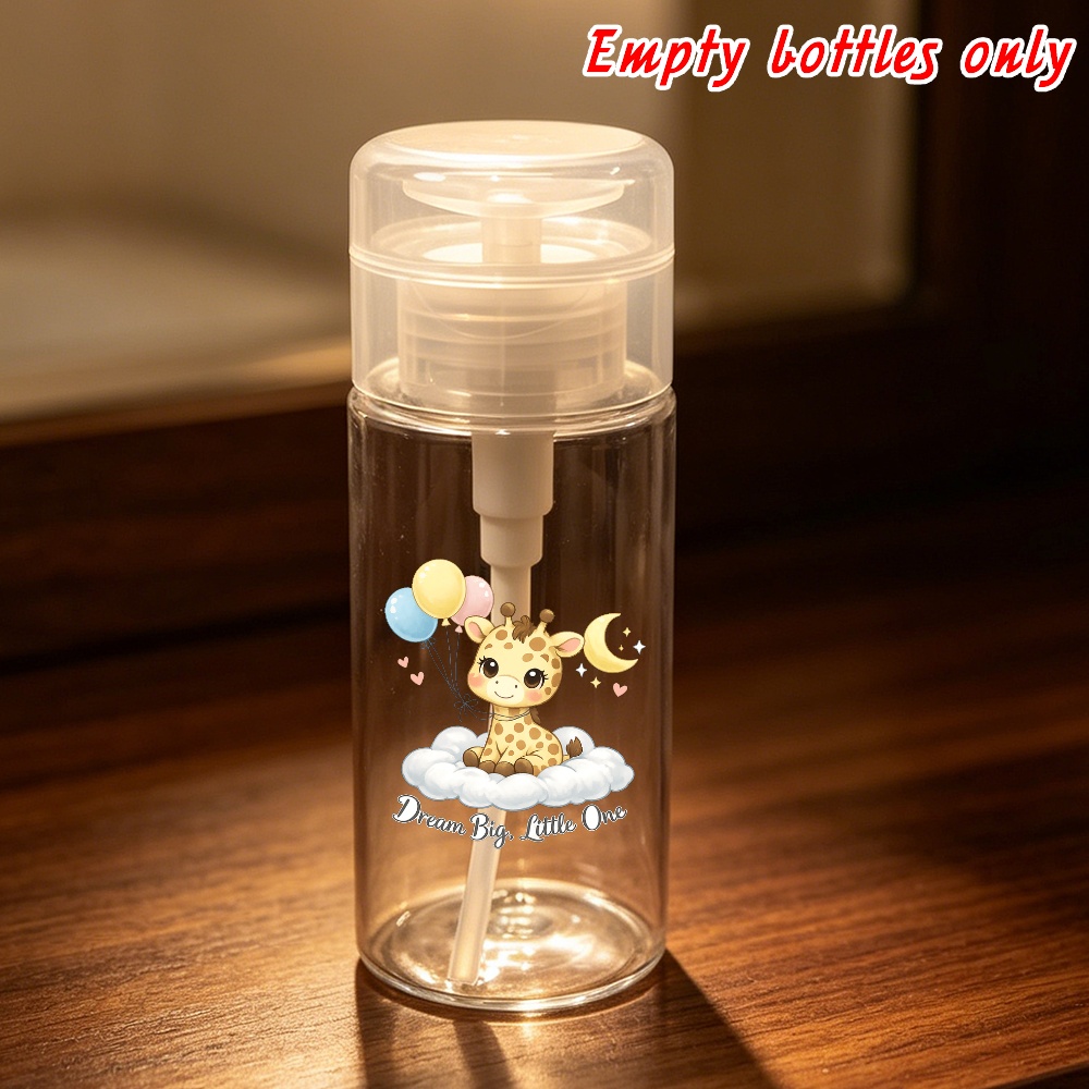 TEMU Flacon de pompe transparent mignonne, bébé Kawaii, Distributeur de voyage transparent, Flacon de lotion et de savon portable anti-fuite, Cadeau