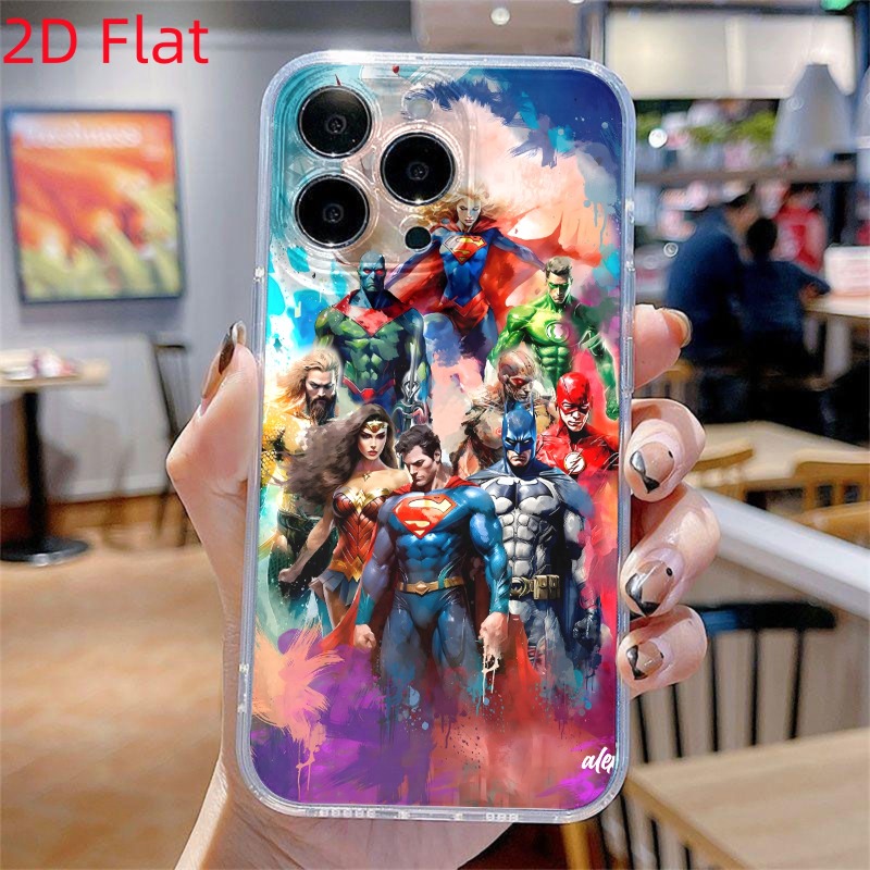 TEMU Phone Case - 2d Flat, Warner Licensed Superhero Cartoon Anime Phone Case Suitable For Iphone 17 16 15 14 13 12 11 Pro Max Xs Xr Mini 8 7 And 6,
