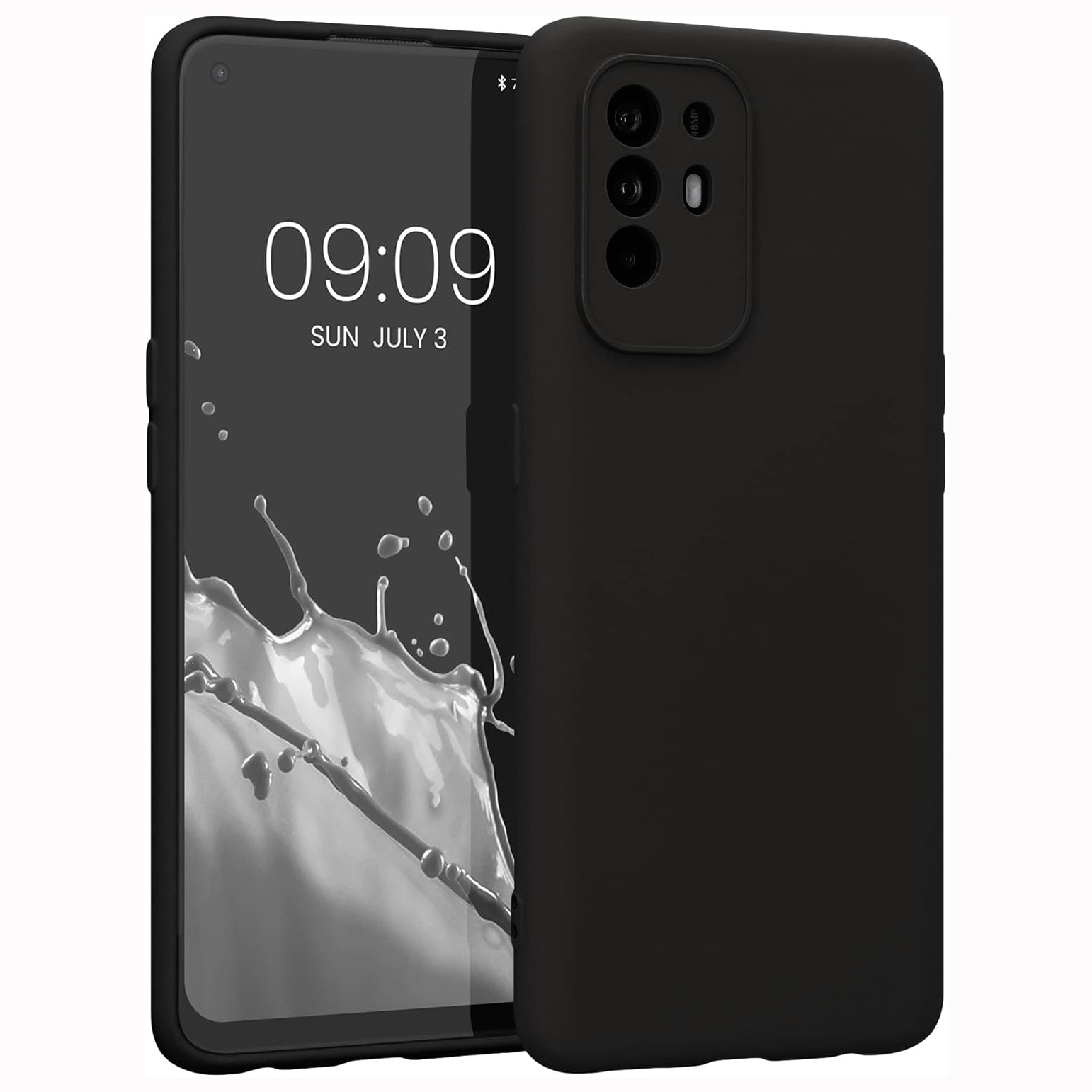 TEMU Phone Case: Compatible With Oppo A94 (5g) Case Slim Shockproof Flexible With Protection Black Matt Soft Protective Phone Case Cover