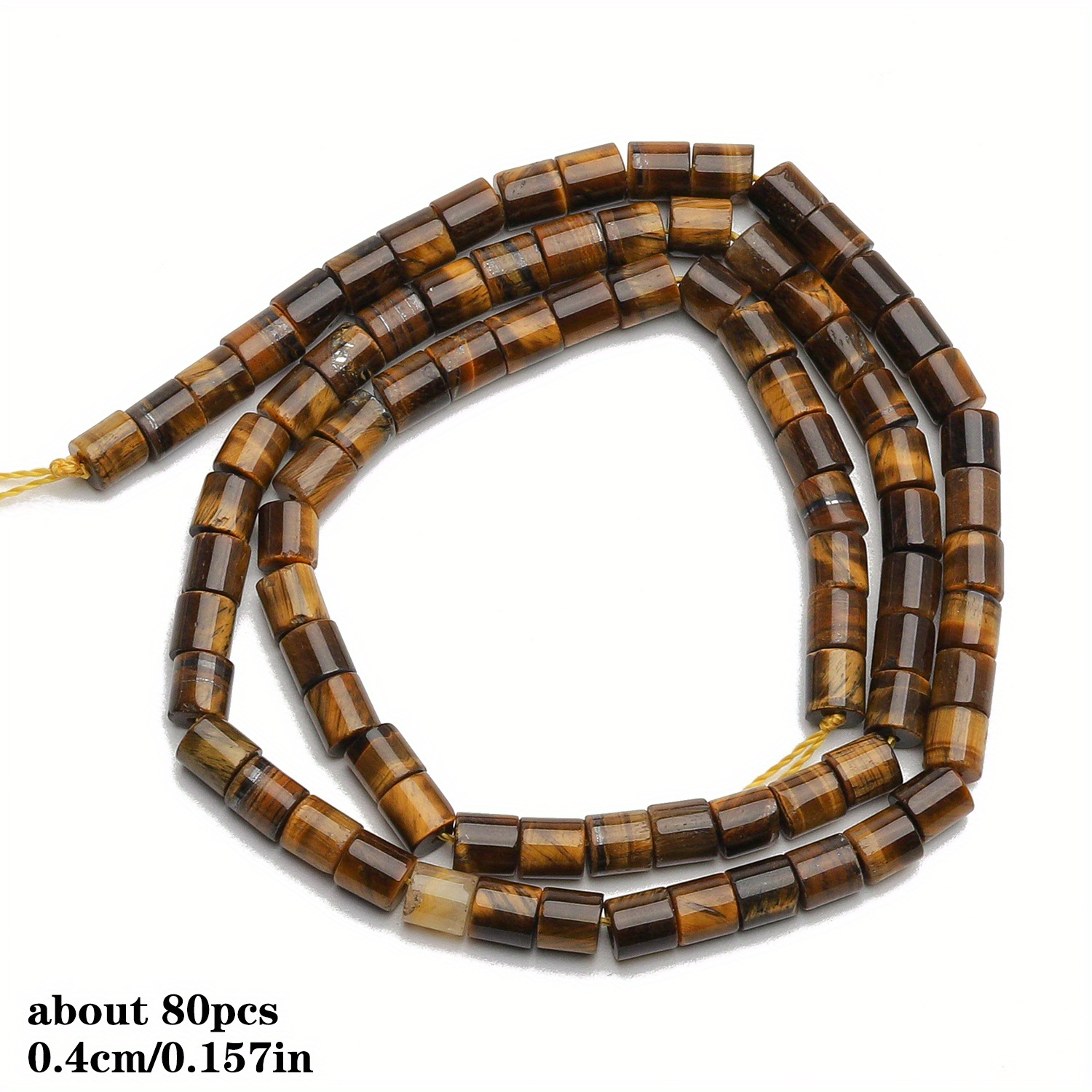 TEMU Cuentas y Surtes de Cuentas - Cuentas de Piedra Natural 4x4mm Forma Tubo Cilíndrico para Hacer Joyería DIY - Ideales para Pulseras, Collares,
