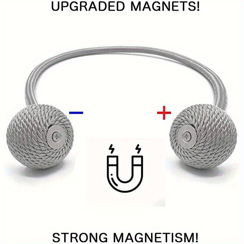 Set of 6 Durable Magnetic Curtain Ties for Securing Drapes, Ideal for Both Indoor And Outdoor Settings