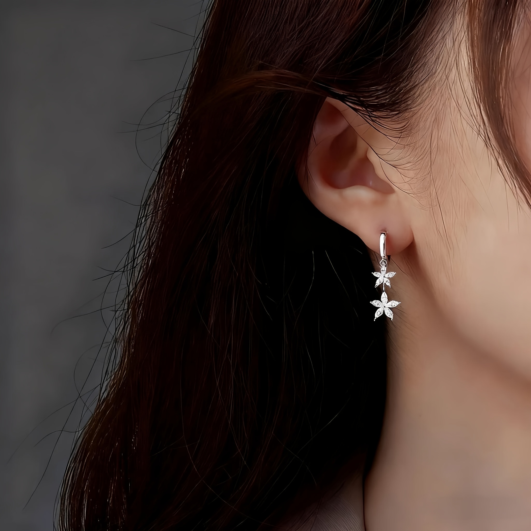 2pcs Spring/Summer Flower Earrings Set